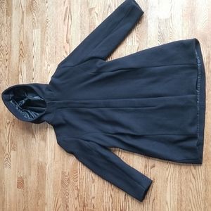 (L) Ellabee Classic Black Thick Hooded Coat ❤ Great for Fall or Winter ❤